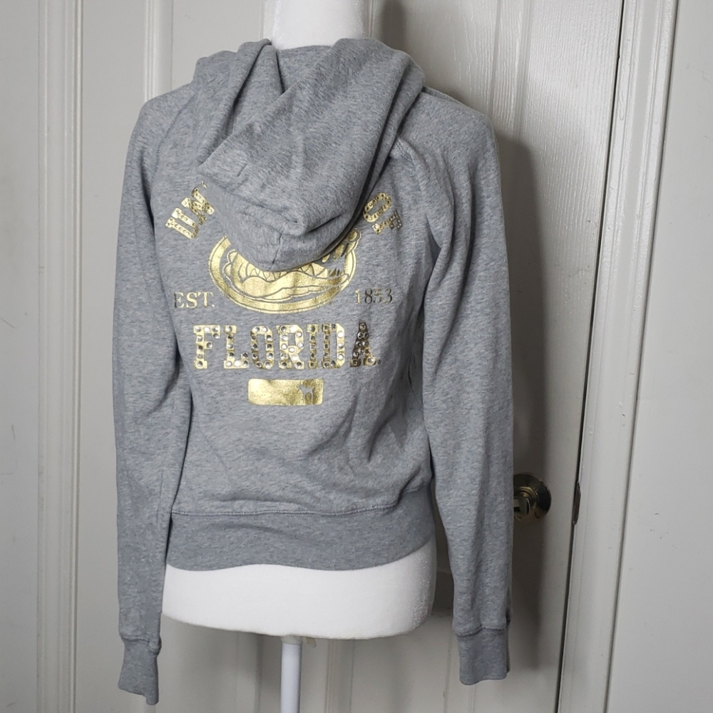 PINK Victoria's Secret Gray Hoodie Medium - Picture 7 of 8